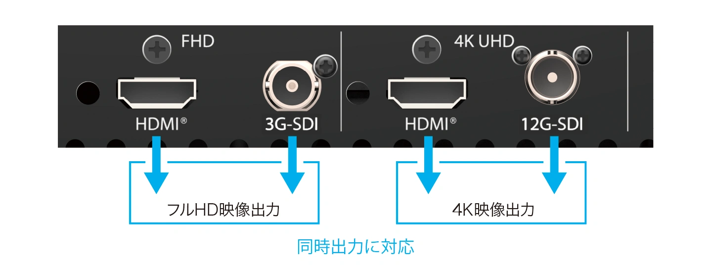 多彩な映像出力端子